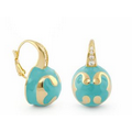 Lauren G. Adams Bamboo Scroll Earrings (Gold/Baby Blue)
